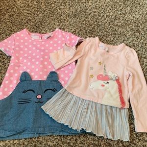 Sweet heart rose cat &  unicorn dress